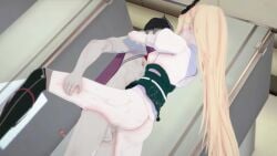 1boy 1boy1girl 1girls 3d animated ass cowgirl_position cum_on_body danganronpa danganronpa_2:_goodbye_despair female gundham_tanaka koikatsu lifting male male/female no_sound sex sonia_nevermind vaginal vaginal_penetration vaginal_sex video