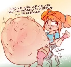 1girls anthro anthrofied ass belly belly_bulge breasts cami_gz camigz digestion fat female female_pred flora_fauna patrice_blazing plants_vs._zombies plants_vs_zombies plants_vs_zombies_3 popcap_games pred pussy red_hair spanish_text text vore vore_belly