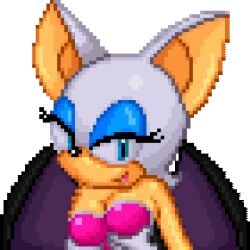 2d animated anthro anthro_only artist_request furry furry_only horny horny_female pixel_art presenting_breasts rouge_the_bat seductive_look sega shaking_breasts sonic_(series) sonictopfan source_request