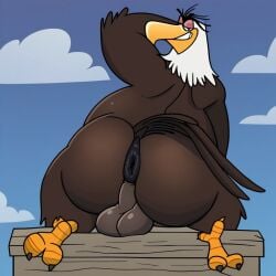 accipitrid accipitriform ai_generated angry_birds anthro anus ass avian bald_eagle balls beak black_anus bodily_fluids brown_feathers civitai claws cloud columbia_pictures detailed_eyes eagle eyebrows furry genitals hi_res horny horny_male looking_at_viewer male male_only mighty_eagle musclegut muscular muscular_anthro muscular_male presenting presenting_hindquarters puffy_anus pupils rovio rovio_entertainment sea_eagle sega sky smiling_at_viewer smirk solo sony sunny tail tail_feathers teeth the_angry_birds_movie two-tone_body two_tone_feathers unibrow white_feathers white_hair yellow_beak yellow_feet