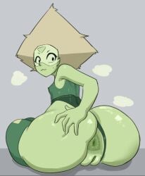 1girls anus ass big_ass big_thighs breasts butt cartoon_network crystal_thots dddoodles female female_focus female_only gem_(species) gigantic_ass green_skin huge_ass looking_at_viewer peridot_(steven_universe) puffy_anus pussy small_breasts steven_universe tagme thick_hips thick_thighs thighs