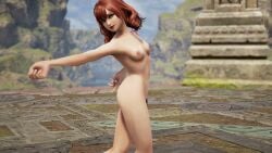 amy_sorel female green_eyes makeup petite red_hair small_breasts soul_calibur teenager