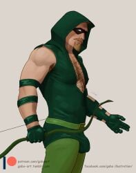 dc gay green_arrow green_arrow_(series) justice_league male solo solo_male superhero yaoi