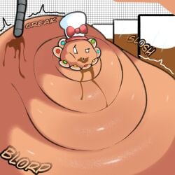 1girls alexdraws anthro anthrofied ass belly belly_bulge breasts breasts chocolate cookie digestion fat female female_pred flora_fauna fudge gingerbread_cookie plant plant_girl plant_humanoid plantie plants_vs._zombies popcap_games pred pussy sunflower_(pvz) vore vore_belly