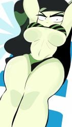 1girls big_breasts bikini breasts dnormal11 green_hair kim_possible shego solo swimsuit tagme thick_thighs twitter_link