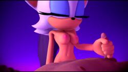 1boy 1girls 3d 3d_animation animated anthro bat_wings big_breasts blue_eyes breasts furry handjob human masturbating nipples penis pink_nipples rarequinez rouge_the_bat sega sonic_(series) sonic_the_hedgehog_(series) tagme video