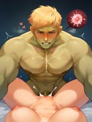 1boy 1girls abs ahe_gao ai_generated big_chest blonde_hair blushing breasts cheating_husband cum_in_pussy cum_inside dorrek_viii duo female female_pov gay_male gay_to_straight gay_with_woman green_body hulkling hunk impregnation male male_focus male_penetrating_female marvel marvel_comics muscular_male ntr orgasm orientation_play penis_in_pussy sperm_meets_ovum straight superhero taker_pov teddy_altman vaginal_penetration xammile