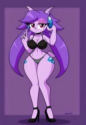 ai_generated anthro aquatic_dragon bad_anatomy big_breasts civitai cosefev912970 dragon female female_protagonist freedom_planet looking_at_viewer low_effort off_model poor_quality sash_lilac thick_thighs video_games water_dragon