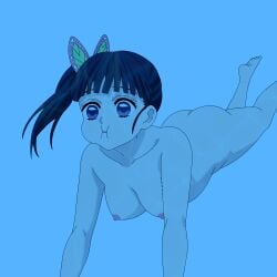 1girls anime arthur4272 demon_slayer female nude solo tsuyu_asui underwater