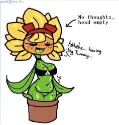 1girls anthro anthrofied ass breasts female flora_fauna plant plant_girl plant_humanoid plantie plants_vs._zombies plants_vs_zombies popcap_games pussy solar_flare_(pvz) sunflower_(pvz)