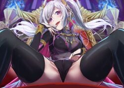 1girls fire_emblem fire_emblem_awakening fire_emblem_heroes grey_hair grima_(fire_emblem) imminent_sex indoors large_breasts looking_at_viewer male_pov nintendo nipples_visible_through_clothing origami45554722 panties pov purple_eyes robin_(female)_(fell_tactician)_(fire_emblem) robin_(fire_emblem) robin_(fire_emblem)_(female) sitting sitting_on_throne skeb_commission spread_legs thick_thighs thighs twintails