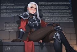 1futa 1futanari adepta_sororitas ai_generated armor armored_boots artificialanaleptic battle_sister blue_eyes blush bodysuit boots breastplate breasts clothing crossed_legs cum cum_drip english_language english_text female female flat_chest flat_chested footwear foreskin futanari gloves greaves leaking leaking_cum leaking_penis leaking_precum lips lipstick long_hair looking_at_viewer makeup micropenis pants parted_lips penis shoulder_armor signature sister_of_battle sitting skull small_breasts small_penis solo sweatdrop teeth text tiny_penis warhammer_(franchise) warhammer_40k white_hair