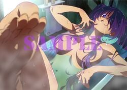 bathtub covered_nipples dark-skinned_female dark_skin feet heion_sedai_no_idaten-tachi miku_(idaten) twintails