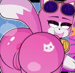 animated anthro anus ass asshole big_ass big_butt blep bubble_butt butt dat_ass empress_(fortnite) eyewear_on_head female fortnite fur furry furry_only large_ass looking_at_viewer looking_back mykendyke no_sound pink_fur pussy round_ass shaking_butt short_playtime solo sunglasses_on_head tagme tail thick_ass tongue tongue_out video voluptuous