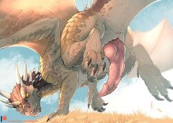 draco_(dragonheart) dragon dragonheart erection feral genital_slit hologram_(artist) male penis scalie western_dragon