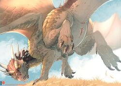 draco_(dragonheart) dragon dragonheart feral genital_slit hologram_(artist) male scalie western_dragon