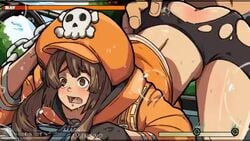 1boy 1girls ahe_gao ahegao animated ass bike_shorts blush blushing doggy_style drooling from_behind from_behind_position guilty_gear hat large_ass losloslos_(lx3) losloslos_lx3 mark_gavatino may_(guilty_gear) ripped_clothes ripped_clothing ripped_pants ripped_shorts sex shorter_than_10_seconds shorter_than_30_seconds shorts sol_badguy spats straight sweat tagme thick_thighs torn_clothes video