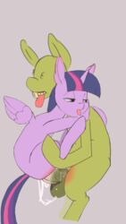 alicorn animated bodily_fluids equid equine female feral feral_on_feral friendship_is_magic genital_fluids hasbro horn male male/female mammal my_little_pony purple_body sageru twilight_sparkle_(mlp) wings