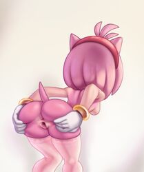 1girls amy_rose animal_ears anthro anus aoncyth ass bent_over breasts eulipotyphlan female female_only fur furry gloves hairband hedgehog hi_res highres mammal nipples pink_fur presenting pussy sega short_tail sideboob simple_background solo solo_female sonic_(series) sonic_the_hedgehog_(series) spread_pussy spreading stockings tail thighhighs video_games white_background