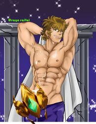 leo_aiolia male male_only muscles muscular muscular_male naked rayo_raitei saint_seiya