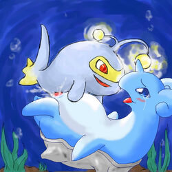 color female interspecies lanturn lapras male nintendo nude pokemon pokemon_focus sex side_view tagme underwater