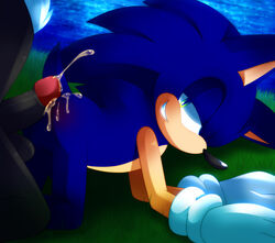 ass balls cum cum_on_ass gay hot_dogging jayaero on_all_fours penis shadow_the_hedgehog sonadow sonic_(series) sonic_the_hedgehog