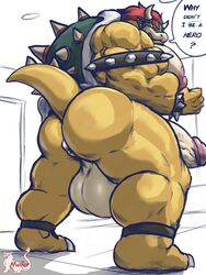 1boy abs anthro_only anus ass balls biceps big_ass blush bodybuilder bowser bowser_day eating_ass english_text erection fat_ass full_body furry furry_only gay gay_male grabbing_ass green_skin homosexual horns hyper hyper_balls hyper_genitalia hyper_muscles hyper_penis hyper_testicles indoors licking_ass male male_focus male_only mario_(series) master_elrest masterelrest muscles muscular muscular_anthro muscular_arms muscular_ass muscular_back muscular_legs muscular_male muscular_thighs nintendo nipples pecs penis red_eyes red_hair shell solo speech_bubble spiked_hair spikes standing tail testicles text veins veiny_penis yellow_skin