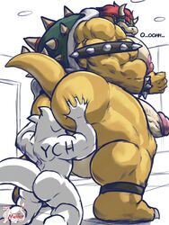 2boys abs anthro_only ass balls biceps big_ass blush bodybuilder bowser eating_ass english_text erection fat_ass full_body furry furry_only gay grabbing_ass green_skin horns hyper hyper_balls hyper_genitalia hyper_muscles hyper_penis hyper_testicles indoors licking_ass male male_focus male_only mario_(series) master_elrest masterelrest multiple_boys muscles muscular muscular_anthro muscular_arms muscular_ass muscular_back muscular_legs muscular_male muscular_thighs nintendo nipples pecs penis red_eyes red_hair rimjob rimming rimming_male shell speech_bubble spiked_hair spikes standing tail testicles text veins veiny_penis yaoi ych yellow_skin