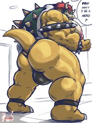 1boy abs anthro_only ass balls biceps big_ass blush bodybuilder bowser bowser_day bulge eating_ass english_text fat_ass full_body furry furry_only grabbing_ass green_skin horns hyper hyper_balls hyper_genitalia hyper_muscles hyper_penis hyper_testicles indoors licking_ass male male_focus male_only mario_(series) master_elrest masterelrest muscles muscular muscular_anthro muscular_arms muscular_ass muscular_back muscular_legs muscular_male muscular_thighs nintendo nipples pecs penis red_eyes red_hair shell solo speech_bubble spiked_hair spikes standing tail testicles text veins veiny_penis yellow_skin