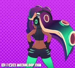 1girls ass dancing female female_focus female_only from_behind marina_(splatoon) moikaloop nintendo panties shaking_butt splatoon splatoon_(series) splatoon_2