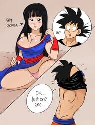 chichi comic couple dragon_ball dragon_ball_z goku gokutrash husband_and_wife male/female mini_comic saiyan son_goku