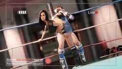 2girls 3d against_pole aj_lee animated asphyxiation ass asuka_kazama boots breasts brown_hair camera_pov camera_view catfight choke_hold choking cleavage crossover defeat defeated dominant_female dominated domination dominatrix feet female female_domination female_with_female femdom fight fighting foot_fetish foot_focus foot_on_face grinding hands_on_leg highres holding_leg holding_rope kazama_asuka livestream no_sound squirming struggling submissive submissive_female tekken tekken7wallpapers trample trampling video wrestling_ring wwe wwe_diva yuri