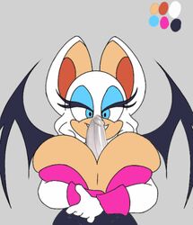 1girls 2d animated arms_around_chest artist_request bat_wings bimbo blue_eyes blue_eyeshadow bouncing_breasts color eyeliner female frame_by_frame large_breasts long_eyelashes mobian mobian_(species) mobian_bat paizuri penis rouge_the_bat sega smile sonic_(series) sonic_adventure_2 sonic_the_hedgehog_(series) tagme wings