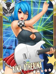 big_breasts blue_hair errorkazoo female huge_breasts red_eyes rina_atherina_(errorkazoo)