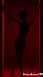 1girls 3d ada_wong ada_wong_(adriana) blender_(software) female female_only horseboots3d resident_evil resident_evil_2 resident_evil_2_remake silhouette solo