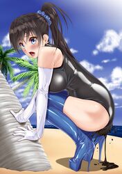 beach clothing female latex leotard panty_poop scat