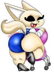 2021 aggressive_retsuko anthro ass big_ass big_butt blazedscarf female female_focus female_only fenneko furry office_lady sanrio shortstack skirt straight_hair thick_thighs thighs