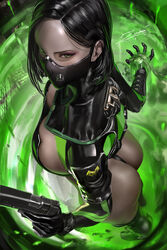 1girls black_hair green_eyes latex riot_games tagme valorant viper_(valorant) zumi zumi_(zumidraws)