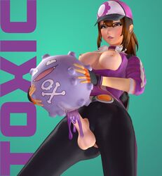 3d baseball_cap fluids futa_on_feral futanari futanari_penetrating koffing nambus pokemon pokemon_trainer pokephilia simple_background source_filmmaker vaginal_penetration