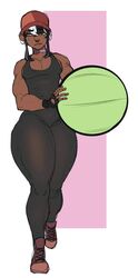 1boy big_ass big_thighs dark-skinned_femboy dark-skinned_male dark_skin femboy lifting lifting_weights male male_only mitarashi muscular muscular_thighs rhodri_(mitarashi) thick_thighs thunder_thighs wide_hips