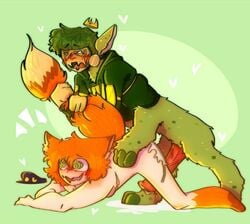 2boys 4_legs ahe_gao ahegao ahoge animal_ears animal_in_clothes animal_penis animal_tail awesamdude blissful body_fur centaur crown cum_on_ass cum_on_floor cum_pile dream_smp drool fluffy_tail fox_ears fox_tail fundy gay green_eyes green_fur green_hair hat heat huge_cock mastectomy_scar mindbreak minecraft_youtubers orange_fur orange_hair penis red_hair shaggy_fur top-down_bottom-up veiny_penis yaoi