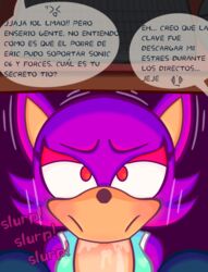 1boy 1girls blowjob blowjob_face eric_(leyendasyvideojuegos) furry furry_ears furry_female leyendasyvideojuegos meme onomatopoeia rangugamer rangustreamer red_eyes saliva saliva_drip saliva_on_penis sonic_(series) sonic_forces spanish spanish_commentary spanish_dialogue spanish_text sucking sucking_penis sucking_tip tagme under_table under_the_table wolfurra_the_coldblooded youtube youtube_hispanic youtubers