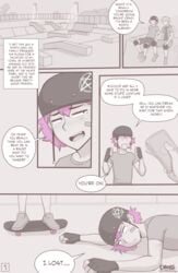 2boys clothed clothing comic dialogue dross english_text faceless_male male male_only original original_character page_1 page_number skateboard skater_boi_(dross) taylor_(dross) text