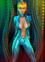 3d 3dbabes athletic athletic_female big_breasts blonde_hair blue_eyes breasts busty female female_focus female_only hourglass_figure long_hair metroid nintendo ponytail pose posing samus_aran solo tagme wide_hips