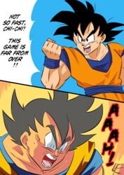comic dragon_ball dragon_ball_super dragon_ball_z funsexydragonball goku husband_and_wife male shounen_jump son_goku transformation