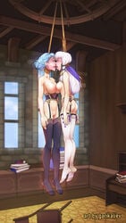 2girls asphyxiation ass blue_hair book censored chair chandelier death double_kill eye_contact female female_death female_only fingering fire_emblem fire_emblem:_three_houses fleur-de-lis french_braid french_kiss garikaliev garter_belt hanged indoors large_breasts long_hair lysithea_von_ordelia marianne_von_edmund medium_breasts medium_hair multiple_girls navel nipples no_shoes noose purple_eyes pussy red_eyes rope saliva saliva_trail snuff suicide symmetrical_docking thighhighs tongue white_hair window yuri