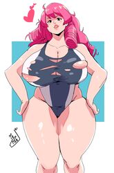 1girl 1girls big_ass big_breasts big_butt big_girl big_hips big_thighs big_woman bigger_female cartoon_network chubby curls fanart female female_focus female_human female_only heart hearts hearts_around_body hearts_around_head huge_breasts milf nipple_slip nipples one-piece_swimsuit pale-skinned_female pale_skin pink_hair plump ripping ripping_clothes ripping_clothing rose_quartz_(steven_universe) steven_universe swimsuit thick_ass thick_butt thick_hips thick_thighs wide_hips wide_thighs yapan48