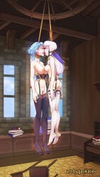 2girls asphyxiation ass blue_hair book censored chair chandelier death double_kill eye_contact female female_death female_only fingering fire_emblem fire_emblem:_three_houses fleur-de-lis french_braid french_kiss garikaliev garter_belt hanged indoors large_breasts long_hair lysithea_von_ordelia marianne_von_edmund medium_breasts medium_hair multiple_girls navel nipples no_shoes noose pissing purple_eyes pussy red_eyes rope saliva saliva_trail snuff suicide symmetrical_docking thighhighs tongue white_hair window yuri