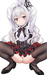 allan_poe_(honkai_impact) anus benghuai_xueyuan censored heels honkai_impact nopan pussy skirt_lift thighhighs xo_(xo17800108)