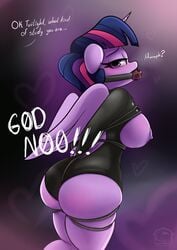 absurd_res alicorn anthro ass ball_gag big_breasts big_butt bondage bondage bound breasts equid equine female friendship_is_magic gag gagged hasbro hi_res horn mammal my_little_pony solo thecoldsbarn twilight_sparkle_(mlp) wings